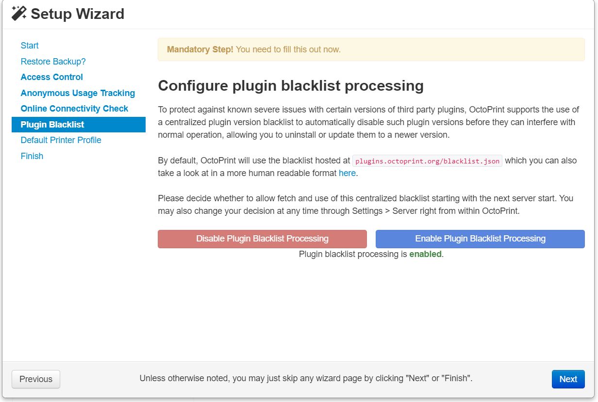 Plugins Blacklist
