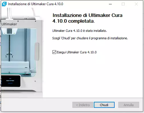 Ultimaker Cura: complete installation